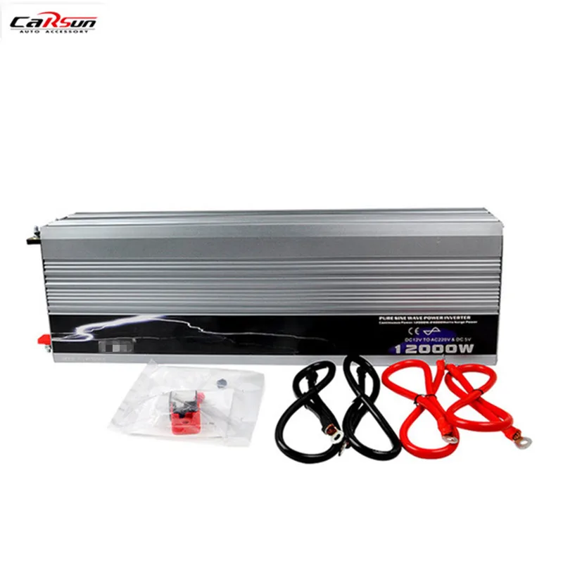 US $759.05 Pure Sine Wave Car Power Inverter 12V24V48V To 110V220V 12KW12000W For CarHomeSolarBoat
