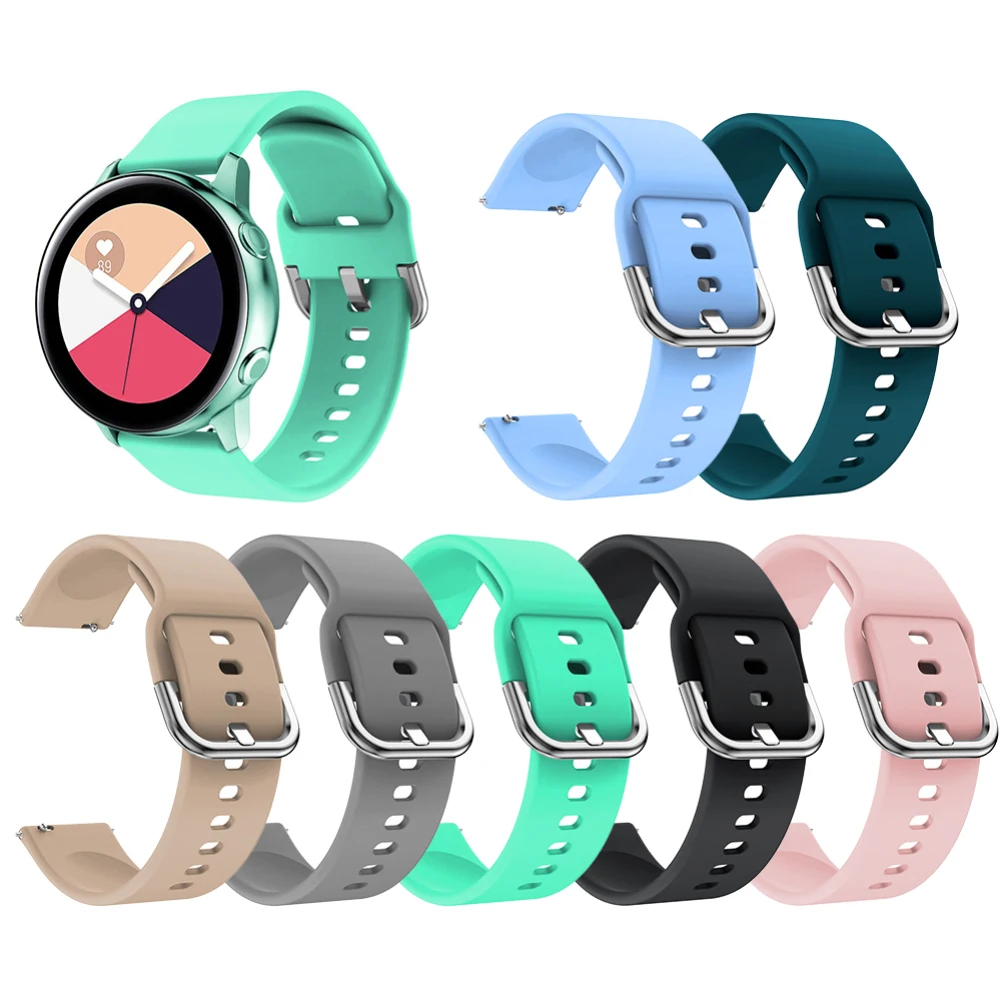 

Applicable To Samsung Galaxy Watch Active Watch R500 Silicone Replacement Wrist Strap Watch Strap