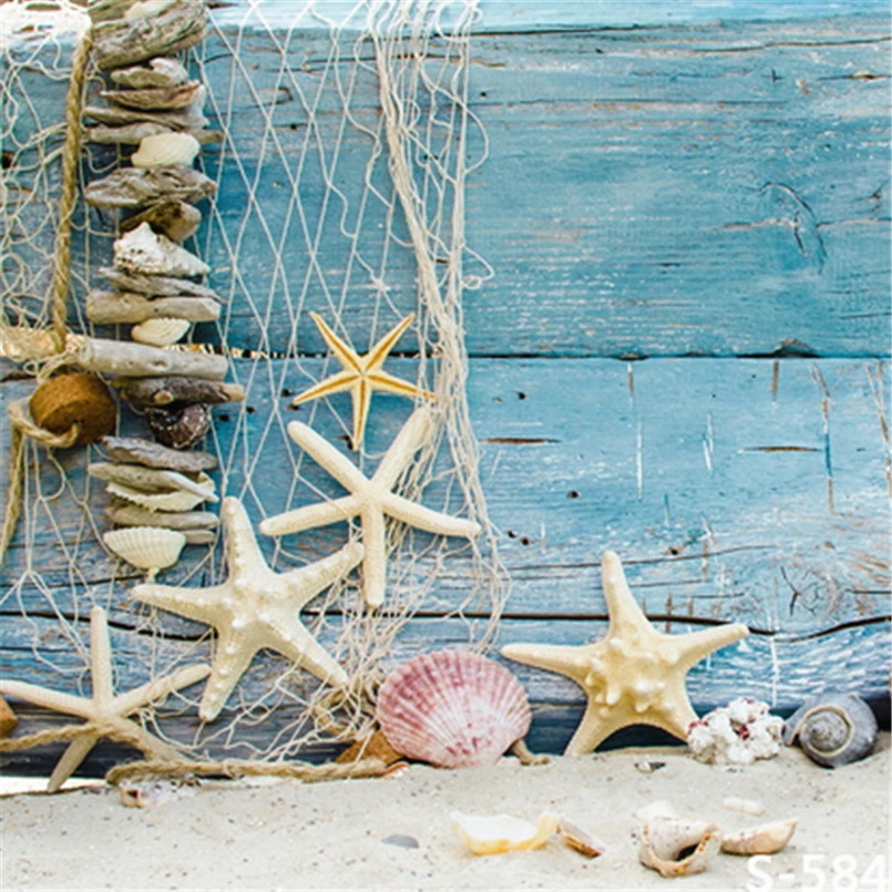 Blue Wooden Board and Yellow Starfish Wedding Baby Photography Background Custom Photography Studio Photography Background Blue Wooden Board and Yellow Starfish Wedding Baby Photography Background Custom Photography Studio Photography Background