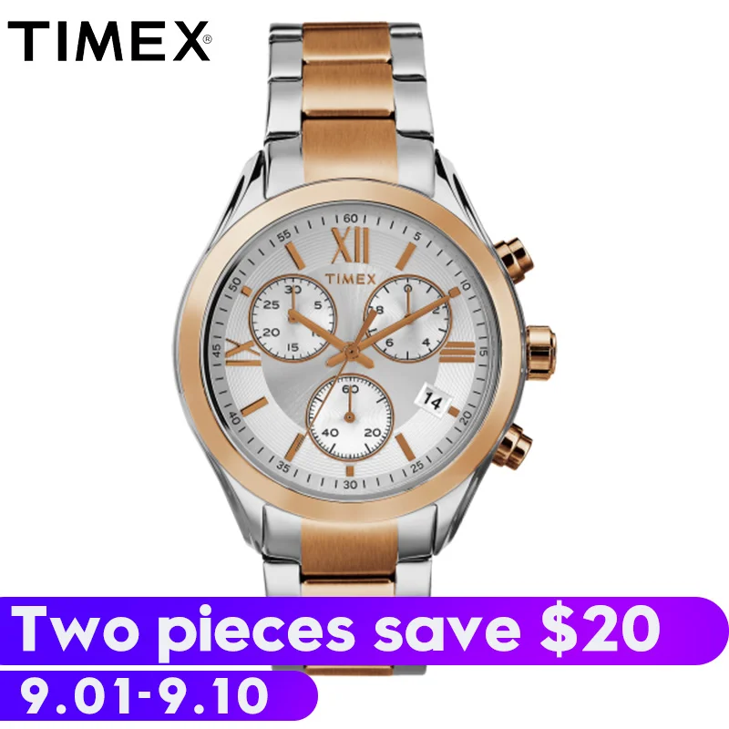 

2018 Hot Sale Mens Watches Tw2p938 Miami Chronograph Rose Gold Alloy Luminous Waterproof Multi-function Relogio Masculino