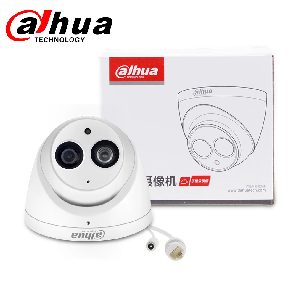 Dahua IPC HDW4631C A 6MP HD POE сетевая Мини купольная IP камера металлический чехол Встроенный