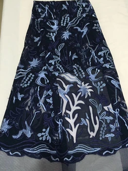 

African Lace Fabric 2019 Embroidered Nigerian Laces Fabric High Quality French Tulle Lace Fabric for Women Dress ALC-CD003