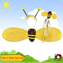 Дети Девушки Принцесса Божья коровка головные уборы с крыльями волшебная палочка Косплей Реквизит День рождения Пурим Хэллоуин Рождество