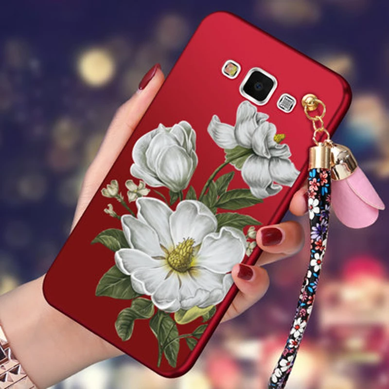 Для samsung Galaxy E7 случае мода прекрасный цветок soft shell для E 7 E7000 E7009 задняя крышка