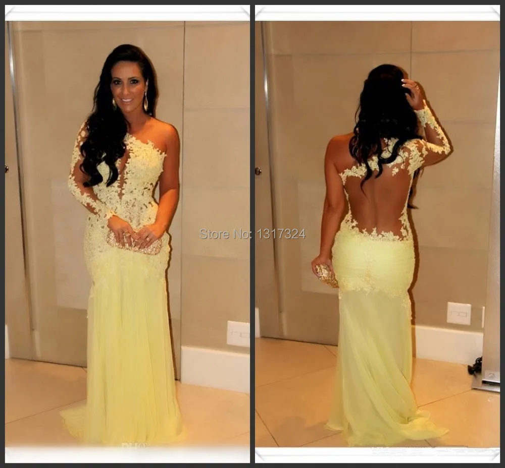 Prom Dress Yellow and Brown