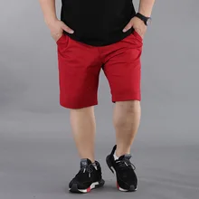 Летние мужские большие размеры карго шорты плюс размер 8XL мужские мешковатые чистый цвет короткие брюки свободные скейтборд шорты A60102