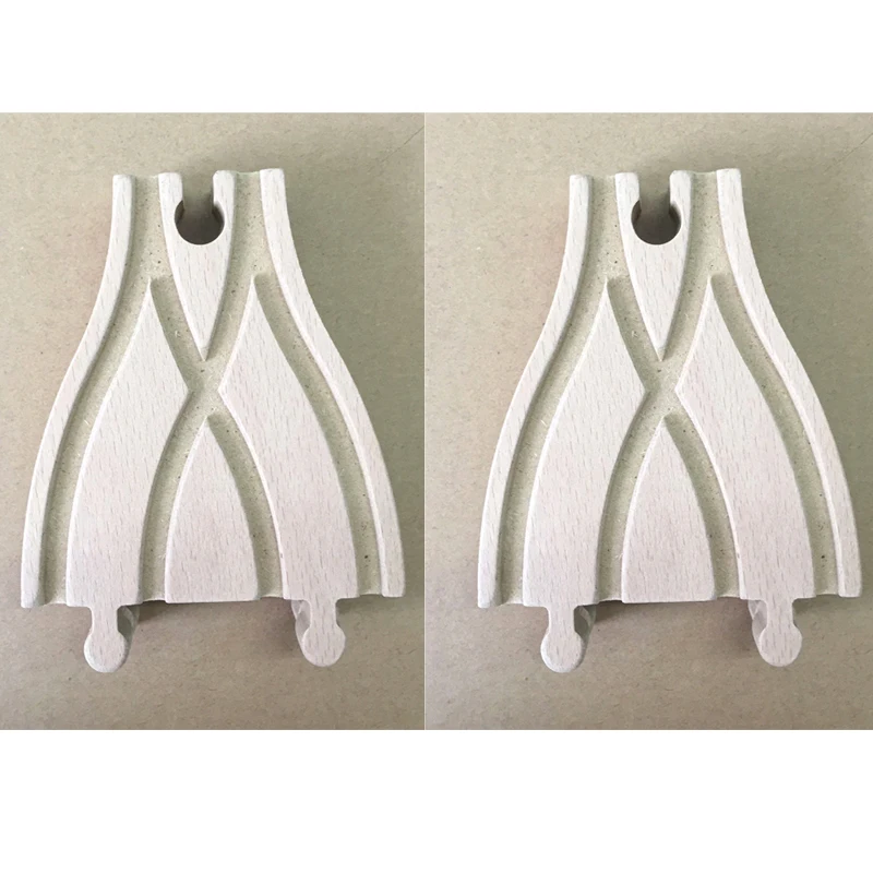 

P048 A two nail-shaped bifurcated track accessories compatible with wooden train track game scene accessories