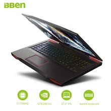 Bben G17 Gaming laptop NVIDIA GTX1060 GDDR5 Computer 17.3″ pro windows10 intel 7th gen. i7-7700HQ DDR4 8GB/16GB/32GB RAM M.2 SS