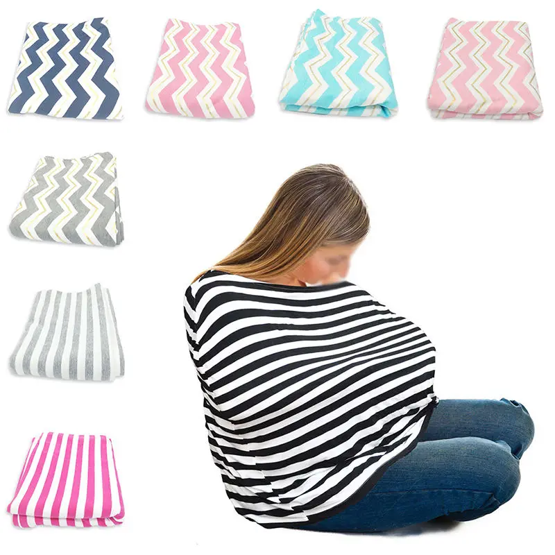 Multi Use Baby Newborn Chevron Nursing Covers Mother Breast Feeding 95