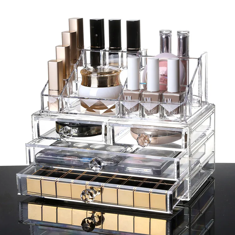 

Storage Box Nail Accessories Storage Three-layer Drawer Transparent Acrylic Skin Care Cosmetics Storage Box
