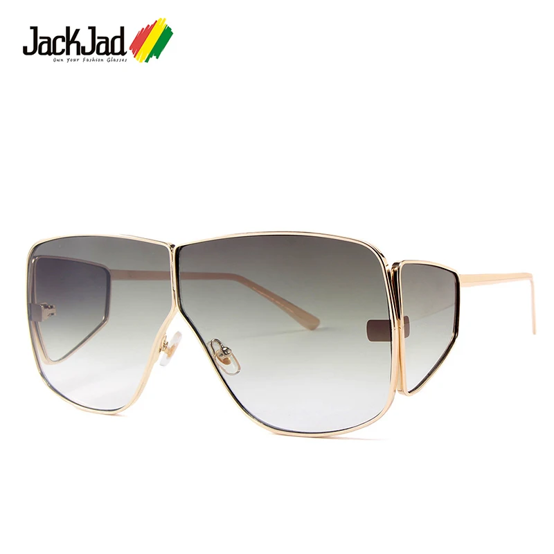 

JackJad 2019 Fashion Spector Style Oversized Shield Mask Sunglasses Women Four Lens Brand Design Sun Glasses Oculos De Sol 2056