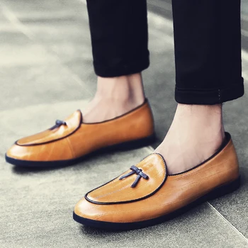 

Rommedal men's loafers genuine leather italy style new fashion man drive shoes moccasins slip-on flats comfortable walk shoes