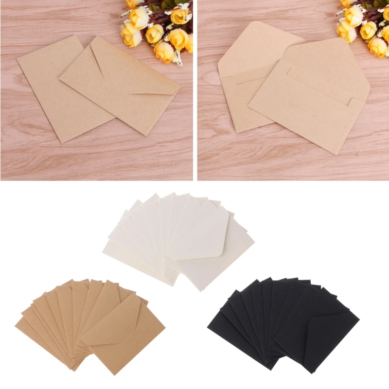 

50pcs/lot Craft Paper Envelopes Vintage European Style Envelope For Card Scrapbooking Gift