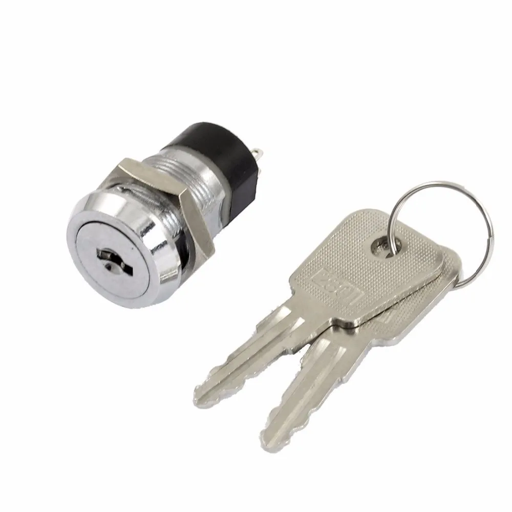 Переменный ток 125 В 4A/AC 250 2A с фиксацией K2801 1 N/O N/C 2 позиционный ключ фиксатором