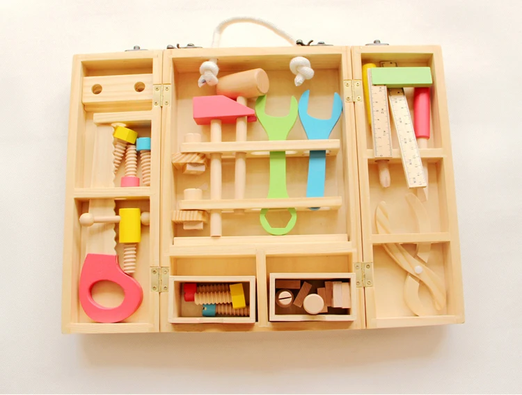 Детские деревянные игрушки для раннего образования, многофункциональные столярные наборы для инструментов