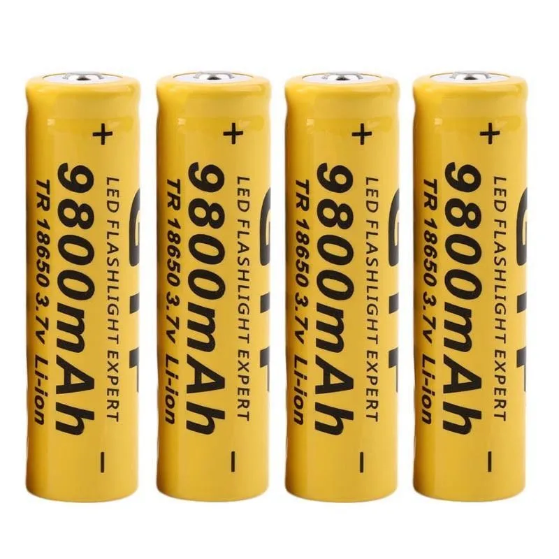 4 шт. 3 7 V 18650 9800mah литий-ионная аккумуляторная батарея для светодиодного фонарика
