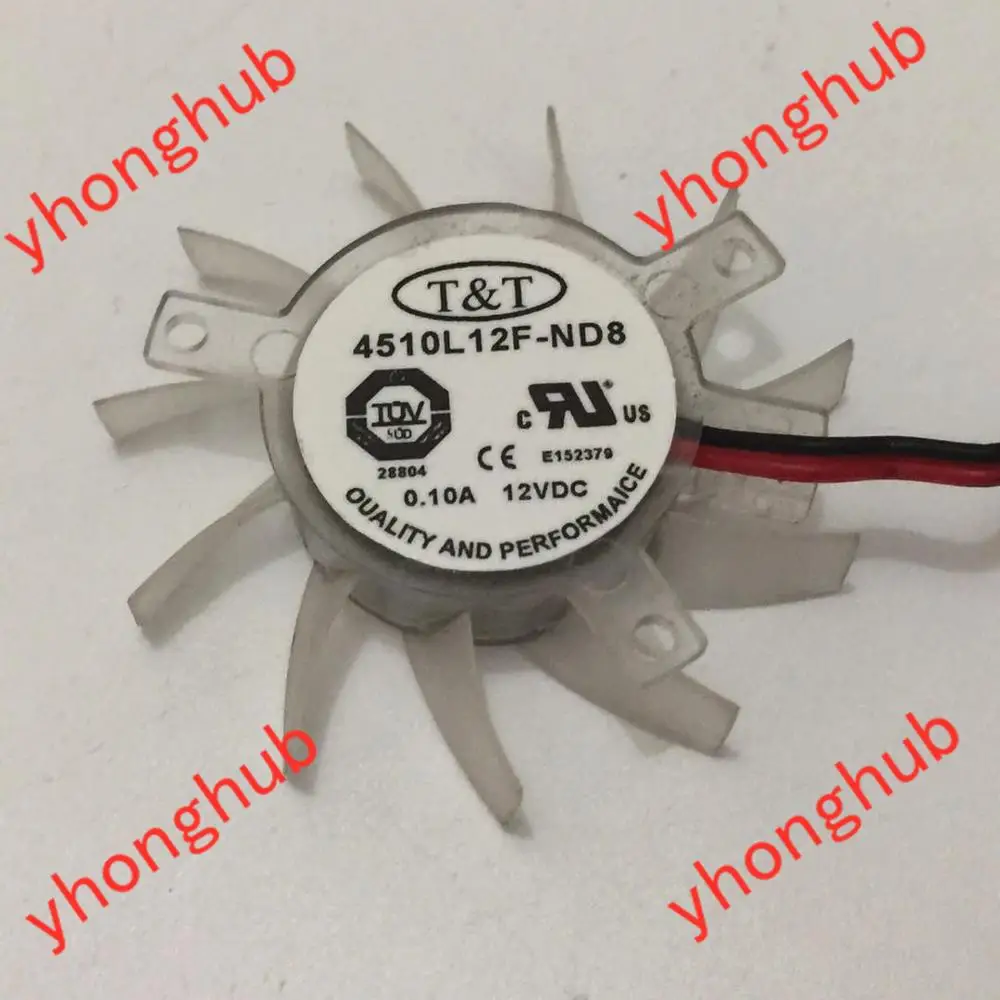 

Emacro For T&T 4510L12F ND8 DC 12V 0.10A 2-Wire Server Cooler Fan