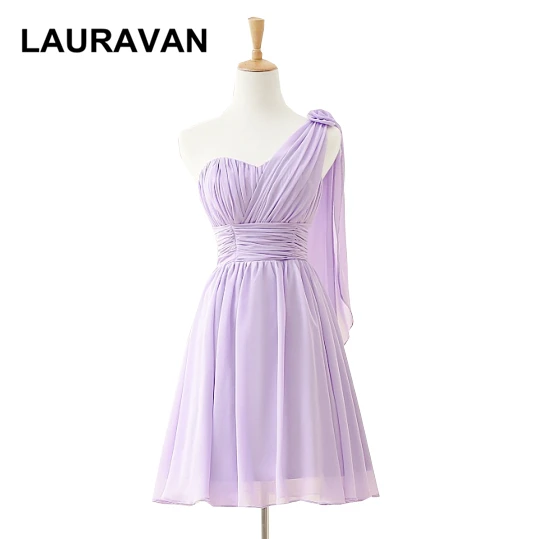special occasion formal short one shoulder cheap modest light purple