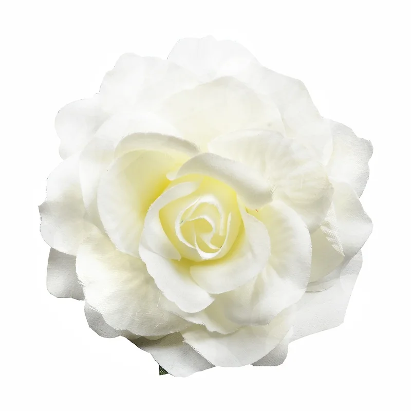 1 шт. 10 см большие искусственные розы Шелковые головки цветов для свадьбы украшения дома DIY ВЕНОК Скрапбукинг Ремесло поддельные цветы стены - Цвет: milk white