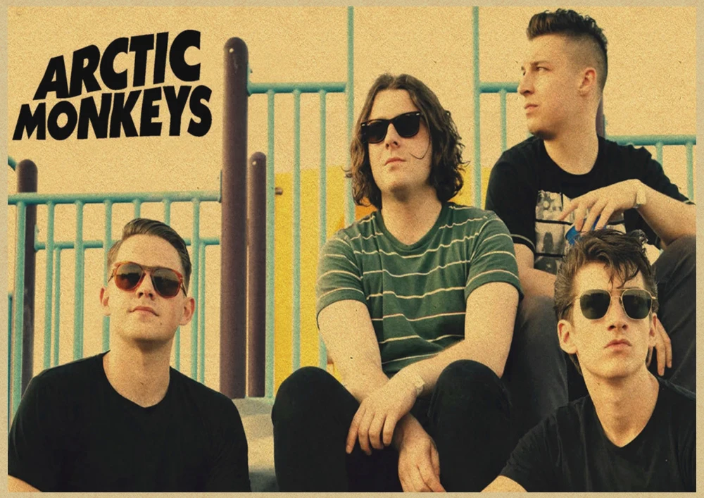 Рок-Группа Arctic Monkeys крафт-бумага плакат настенный домашний бар плакаты домашний декор - Цвет: Темно-серый