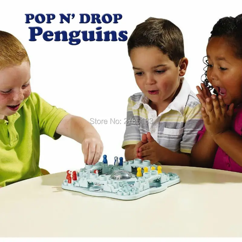 Игровой зоны Поп-Н-падение Пингвины Классические игрушки "Pop N-хоп" 3-D Настольная игра родитель-ребенок интерактивные развивающие игрушки