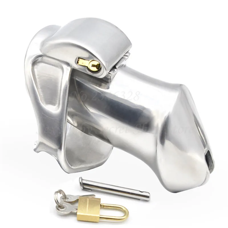 316L Stainless Steel Male Chastity Device With 2 Magic Locks,Cock Cage,Penis Rings,Virginity Belt,Sex Toys For Men Drop Shipping