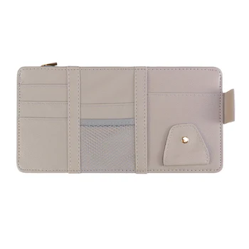 

Multi-functional Car Sun Visor Organizer Holder Zipper Car Auto Storage Case Tidying Box Auto Accessories (Grey) A32