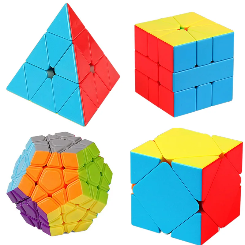

Cubing Classroom Official 4pcs/set Competition Cube Gift Set Magic Cube Brain Teaser Puzzle Toy - Colorful Toy gift