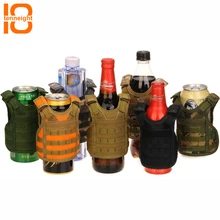 TENNEIGHT тактический жилет для пива, Военный мини-жилет, миниатюрный жилет для винных бутылок, охладитель напитков, регулируемый плечевой ремень