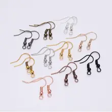 100 pcs/lot 20x17mm bricolage boucles d'oreilles fils boucles d'oreilles crochets pour la fabrication de bijoux résultats accessoires fer crochet Earwire bijoux