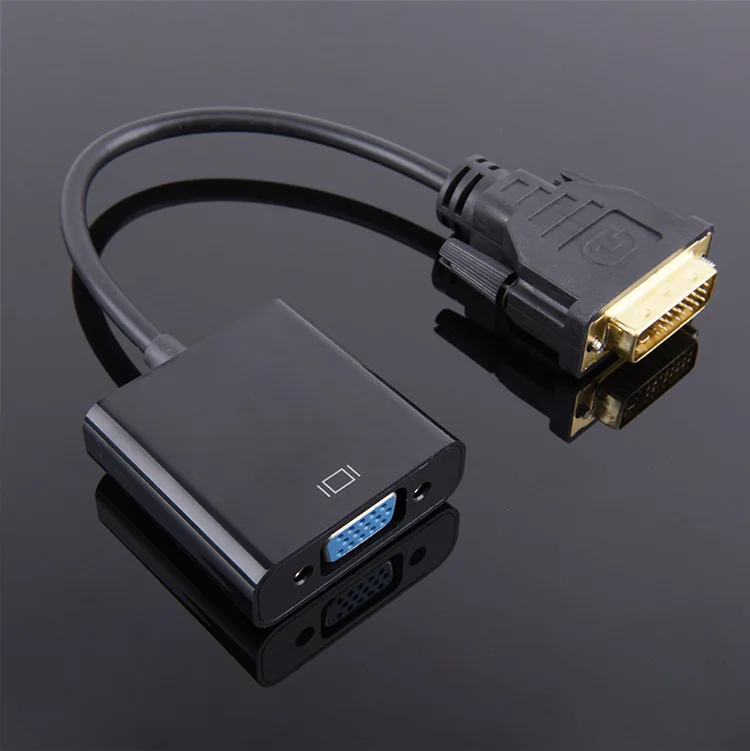 Zcxvzcx DVI в VGA видео кабель конвертера 1080P DVI-D 24 + 1 25 Pin адаптера для ПК дисплея |