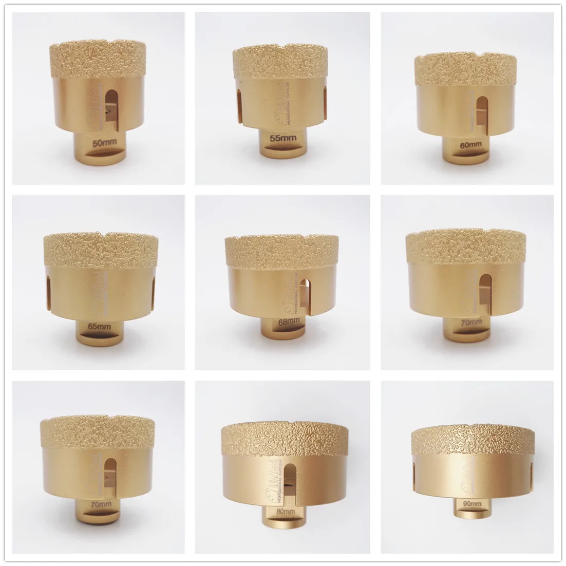 DIATOOL 1pc Vacuum Brazed Diamond Drilling Core Bits With 15MM Diamond Height M14 Connection Drill Bits Hole Saw