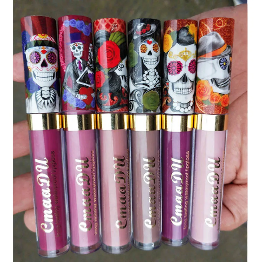 Brand 6 Color Velvet Matte Liquid Lipstick Set Waterproof Makeup Pigment Lipstick Tint Lip Gloss Lipgloss Nude Beauty Cosmetics