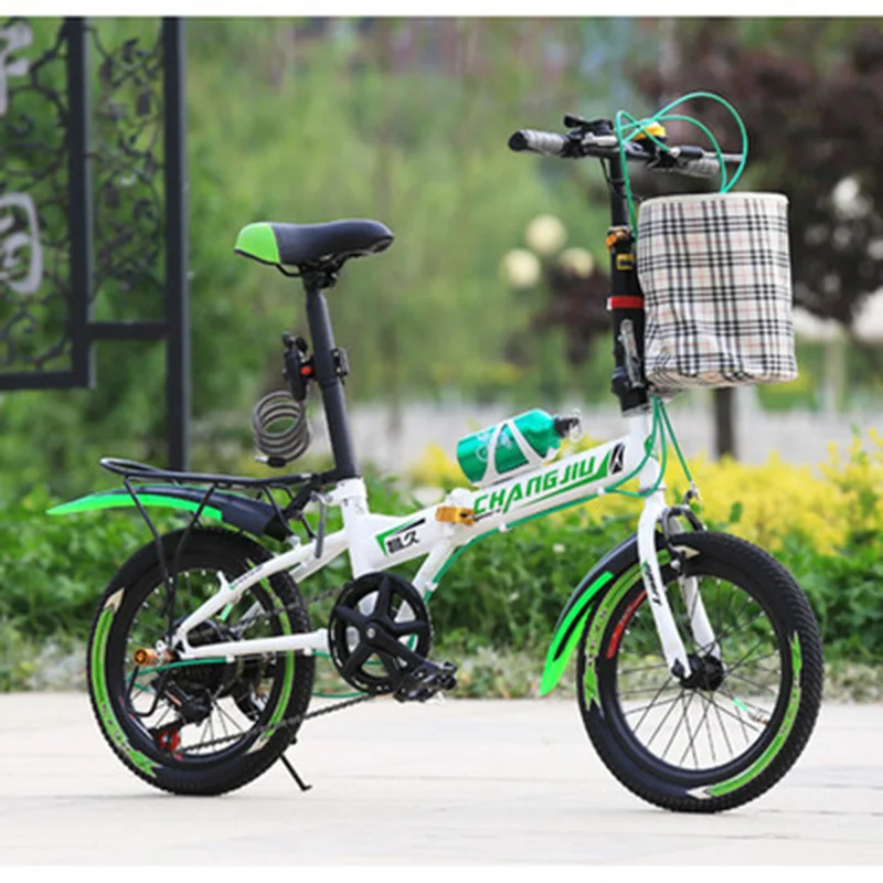 Folding Bike Adult 20-Inch Speed Change Bicycle Student Folding Bicycle