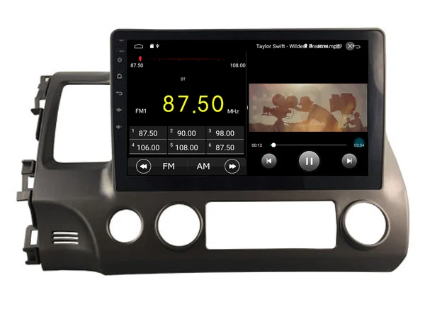 Perfect Elanmey top equipped 8 cores+4GB ram+64G rom android 8.1 car radio for HONDA Civic 2011 stereo WIFI Gps navigation multimedia 4