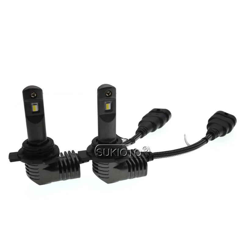 SUKIOTO 2PCS Original size HIR2 9012 LED Headlight 35W Bright led car front light for RAV4 PAJERO LEVIN high low 9012 5200LM (9)