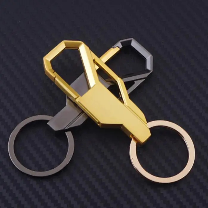 

1PC Universal Men's Business Style Black Keyfob Car Keyring Keychain Key Chain Ring Car Styling &Wholesale