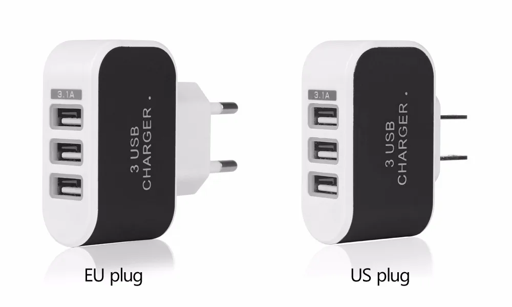 Powstro 3 USB-порты и разъемы Micro USB зарядное устройство зарядное устройство HUB EU US Plug для Samsung Для xiaomi Зарядное устройство для Iphone и всего смартфона