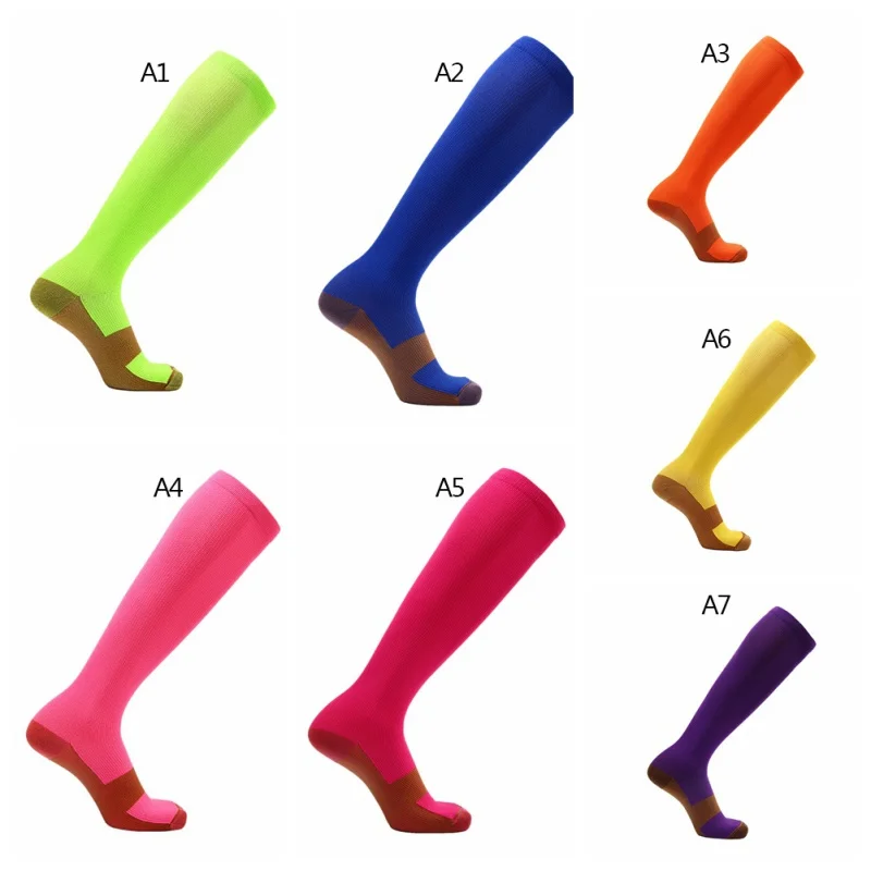Long Tube Compression Socks Men Women Sports Knee High Nylon Quick Dry