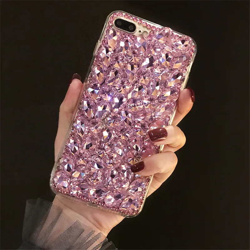 

1Pcs Case For LG Q7 Plus Q7 Alpha Q7+ Luxury Crystal Rhinestone Diamond Bling Clear Phone Case For LG Q6 Q6a Q6 Plus Q8 Q9 Q60
