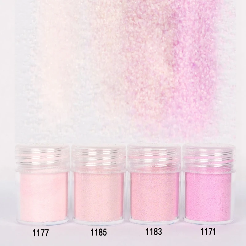 1 Box 10ml Pink Rose Dazzling Nail Sugar Glitter Powder Nail Art Dust Tips Nail Art Decorations