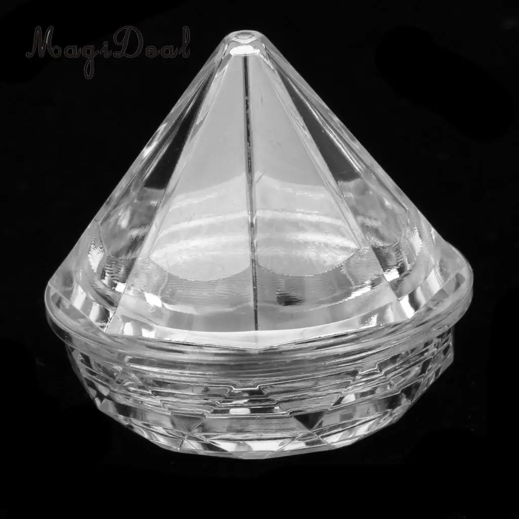 10pcs Mini Diamond Shape Refillable Empty Lotion Cream Balm Container Jar Nail Art Pots Holder 5g
