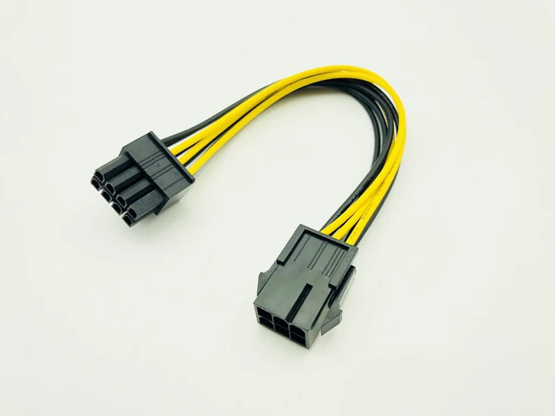 5pcs 6 Pin Feamle to 8 Pin Male PCI Express Power Converter Cable CPU Video Graphics Card 6Pin to 8Pin PCIE Power Cable for BTC-2