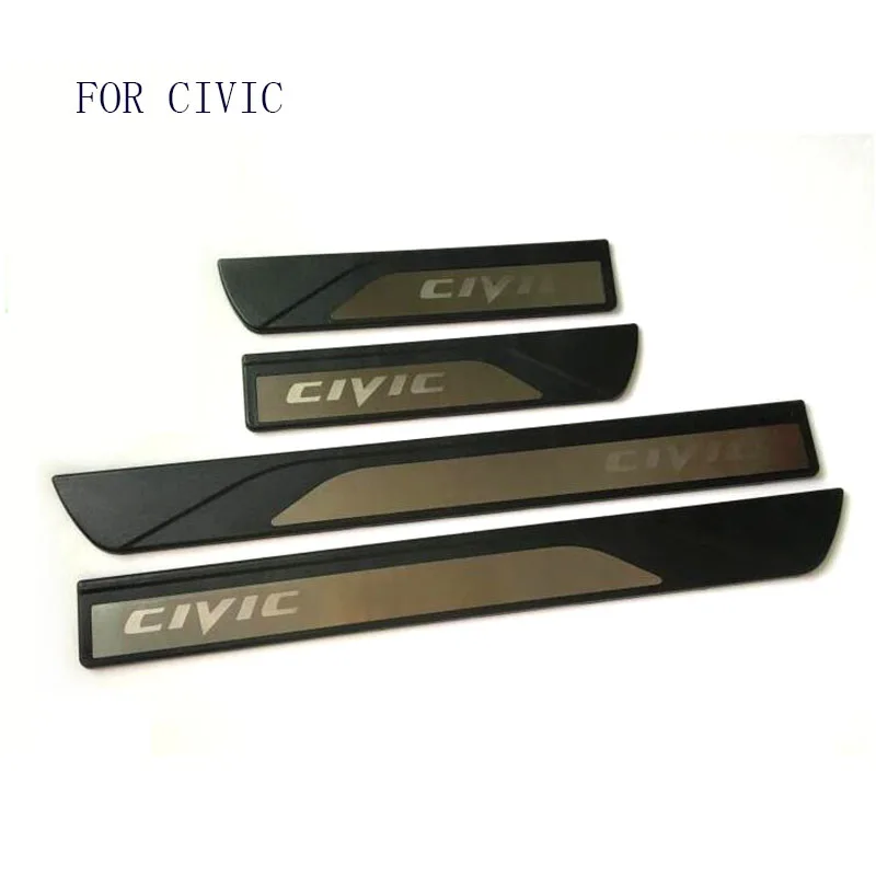 online Estilo do carro APTO para HONDA CIVIC 2016 2017 LED do Peitoril Da Porta Scuff Pedal luz Porta Passo Bem vindo Pedal Acessórios Para Automóveis