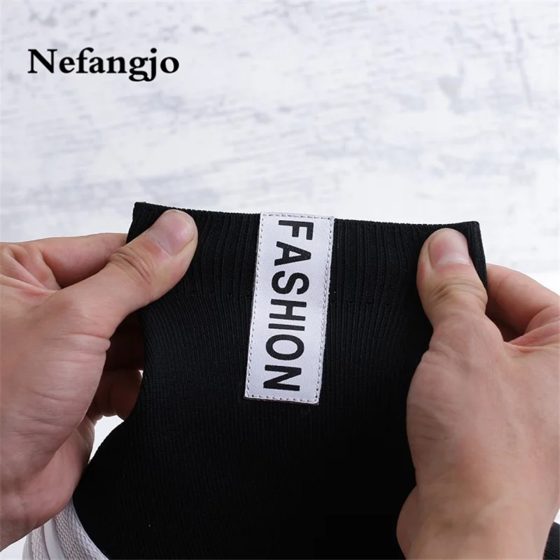 noir En Beige Hiver Sont Et Nefangjo Mode Que Respirant La Casual Sport 2018 Automne Bottes Nouveau Chaussettes Étoiles Même qBqwUApx