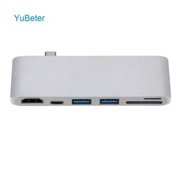 

YuBeter TYPE-C to HDMI HUB card reader supports S8 mobile phone DEX docking converter type-c USB 3.0 SD Micro SD Slot