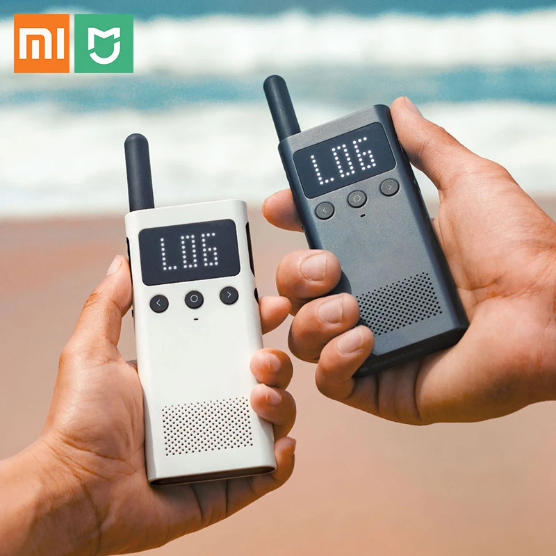 

2019 Xiaomi Mijia intercom Walkie Talkie 1S With FM Radio Speaker Standby Smart Phone APP Location Share Fast Team Talk intercom