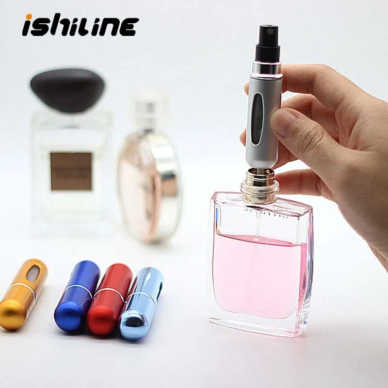 

5ml Portable Mini Refillable Storage Bottles Atomizer for Perfume Spray Empty Cosmetic Containers For Traveler Makeup Jars