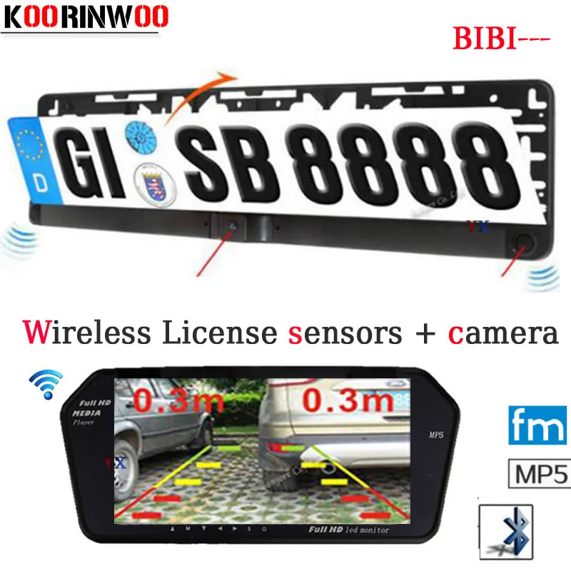 Автомобильный монитор заднего вида Koorinwoo 7 дюймовый парктроник 1024*600 парковочный