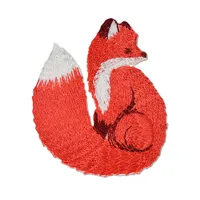 Buy AHYONNIEX Brand Iron On Embroidered Cute Fox Patches Clothes Bags Applique Embroidery Patches Iron Patch Online - Image 2